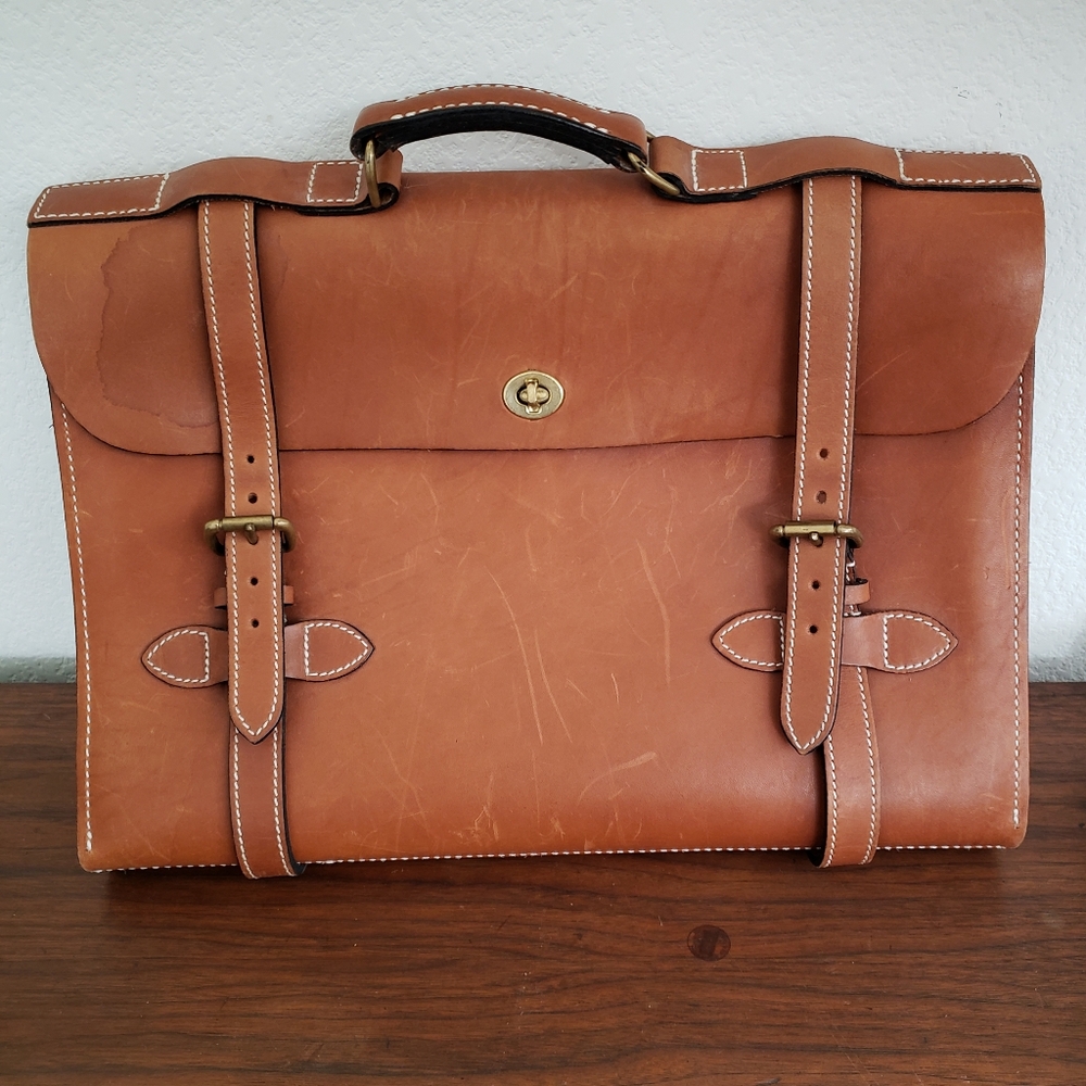 J. Peterman Leather Aviator Bag